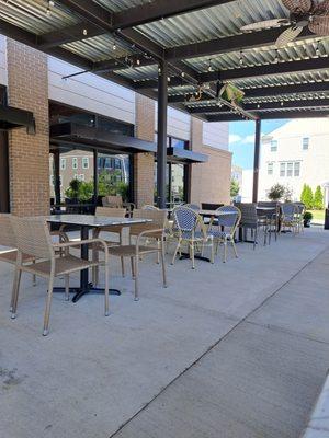 Spacious outdoor seating area