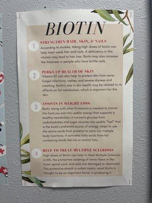 Biotin benefits