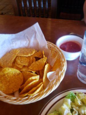 Warm chips and salsa