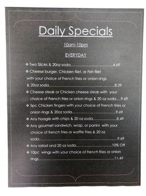 Daily Specials