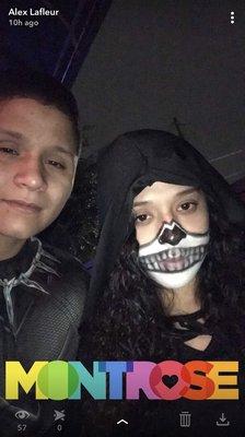 Took my mask off for the picture lol but it was a good time