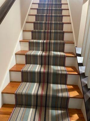 Beautiful stair runner we installed for a customer!