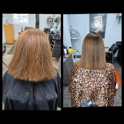 Brazillian blow out results!