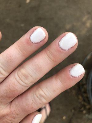 Sloppy gel manicure