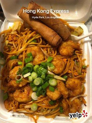 Fresh Shrimp Chowmein & Shrimp Eggrolls