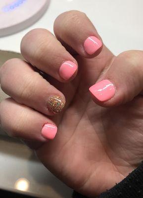 My daughter had dip overlay to promote nail growth