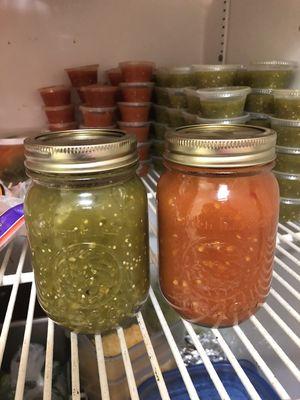 Homemade salsas