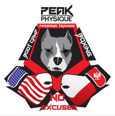 Peak Physique Personal Training, Boot Camp, Boxing logo. *No Excuses