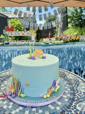 Under the Sea themed custom cake