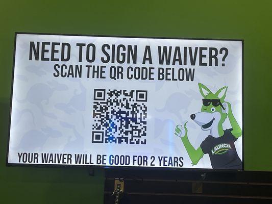 Waiver QR code