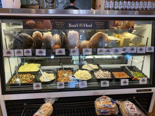 Deli meats, assorted salads and side dishes