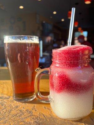 Craft beer and wine slushy