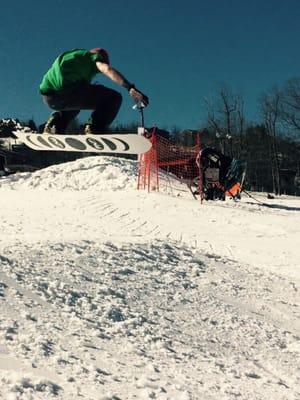 At Appalachian Terrain Park with my newest toy from EDGE of the WORLD...do I look (46) years old?