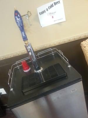 Cold beer on tap.  Perfect after coming off the water or golf course!