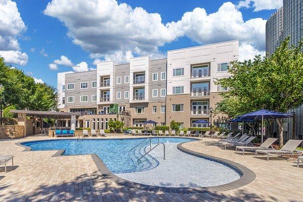 Expansive sundeck featuring a resort-style saltwater pool