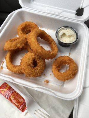 Herfy's Tempura Battered Onion Rings There are seven in an order (2.99), and only six pictured here. Because they are DELICIOUS. OMNOMNOM