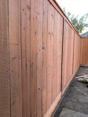 9 foot privacy fence/sf backyard