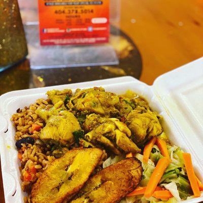 Large curry chicken plate