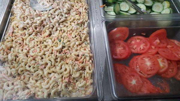 Mac salad and other sides