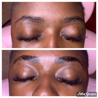 Brow Lamination and Shaping w/ wax