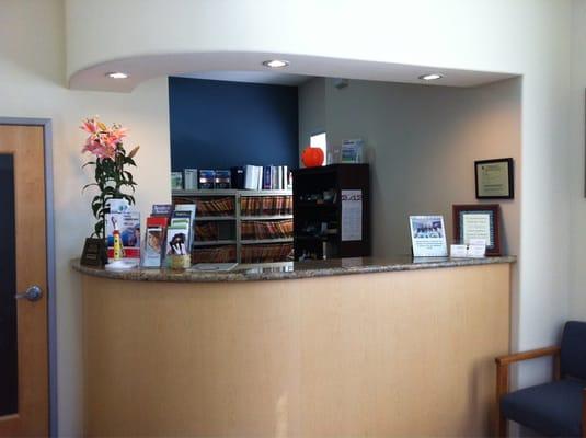 This is the front desk. The lady's are always assisting the dentist in the back. So efficient!