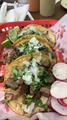 Tacos Asada, Suadero and Lengua Taco