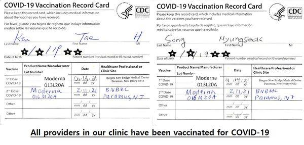 All providers at our clinic received the COVID-19 vaccine