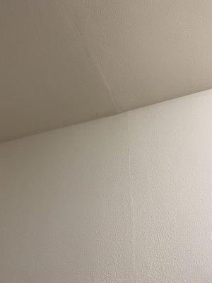 Water in the ceiling and wall