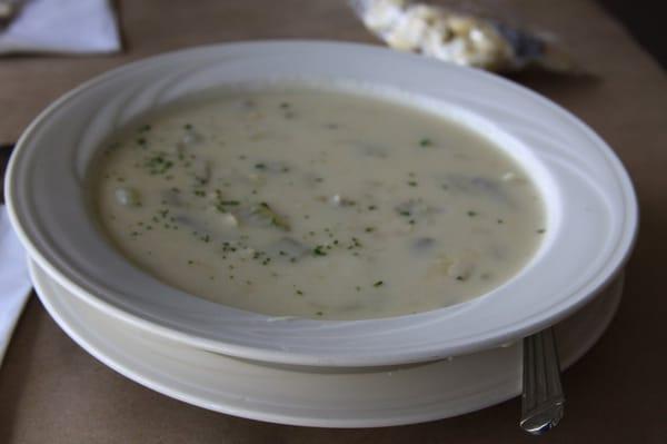 A large order of the Clam Chowder