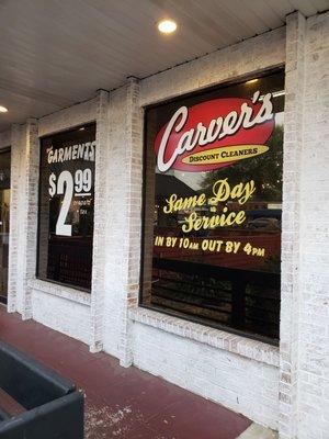 Bill Lewis of Vero Beach trying out Carver's Discount Cleaners in Tallahassee, Florida.