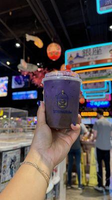 Cold brew with Ube foam