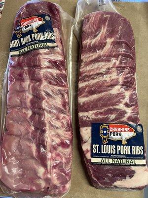 Cheshire Babyback Ribs and Spare Ribs