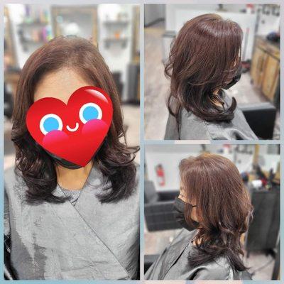 Women's hair perm and cut by Sue