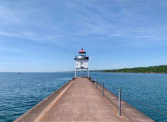 The pinnacle of Agate Bay is this lighthouse at the end of the pier.