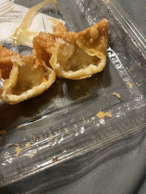 Empty crab ragoons.