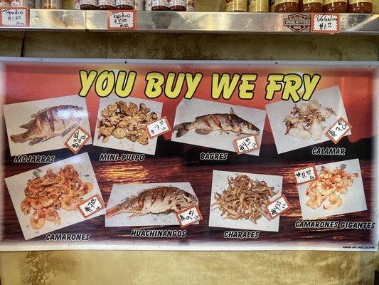 Fry menu