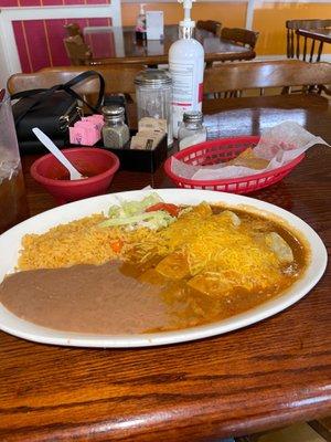 3. Cheese Enchiladas Combination Plate