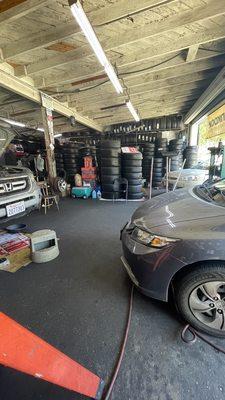 Tires in the shop