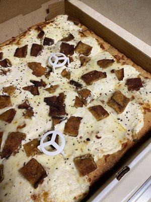 White Sicilian Pizza with Eggplant