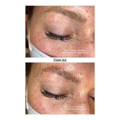 Before and After Brow Lamination