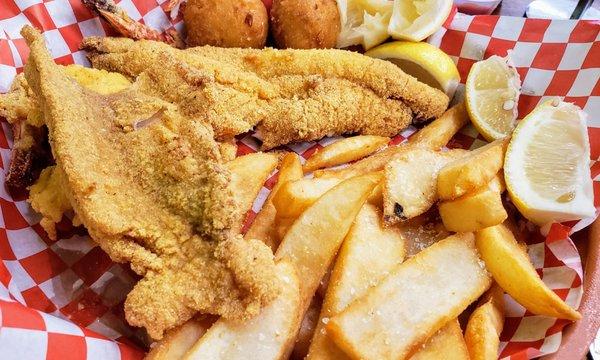 The catfish is great and the fries are wonderful as well!