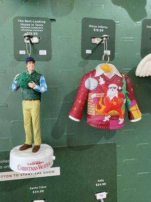 Clark Griswold and a disco Santa sweater that plays Disco inferno? That's Sparky and swanky! Double yes please!