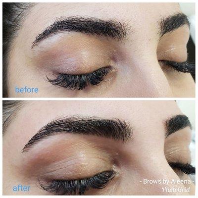 Brow wax and shaping