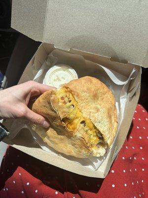 Best calzone ever. No comparison! Get a side of ranch instead of marinara.  YUM!