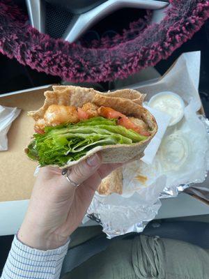 Grillied shrimp wrap