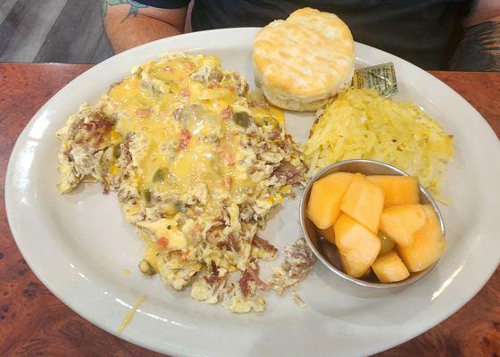 Brisket omelet