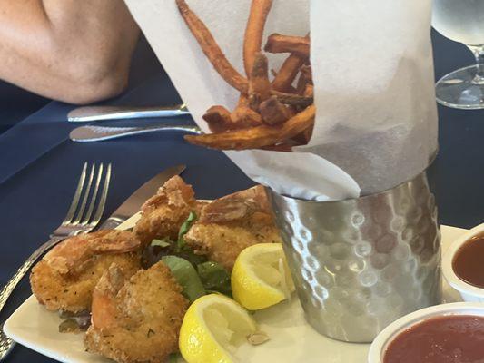 Coconut shrimp/sweet potato fries