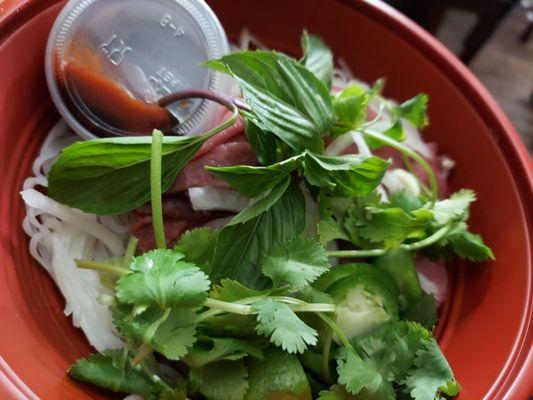 Beef steak Pho minus the broth