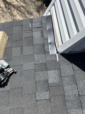 Flashing and shingle repair for an interior leak