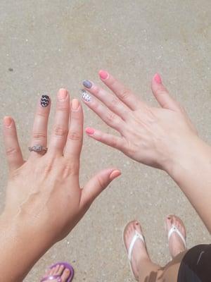 Super satisfied with our nails we got today!!